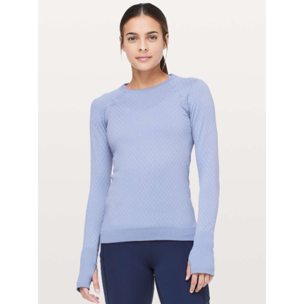 Lululemon Rest Less Pullover‎ Iron Purple/White SZ 4